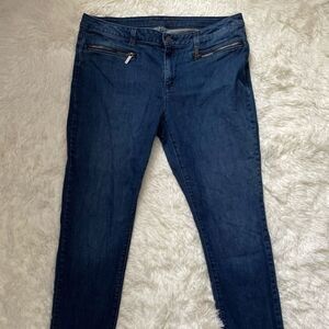 EUC Dark Blue Michael Kors skinny jeans size 12 with front zippers